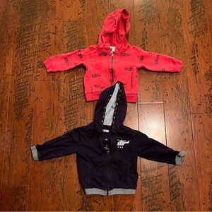 Bundle of Two Hooded Sweatshirts Baby Boy 18 months